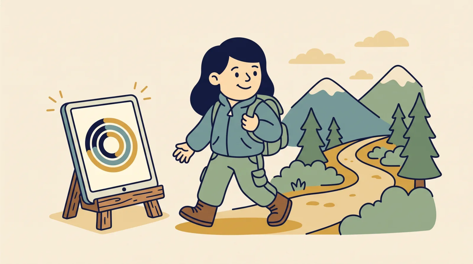 Cartoon illustration for the article: Ascend vs Apple Fitness+: when the ecosystem stops being enough