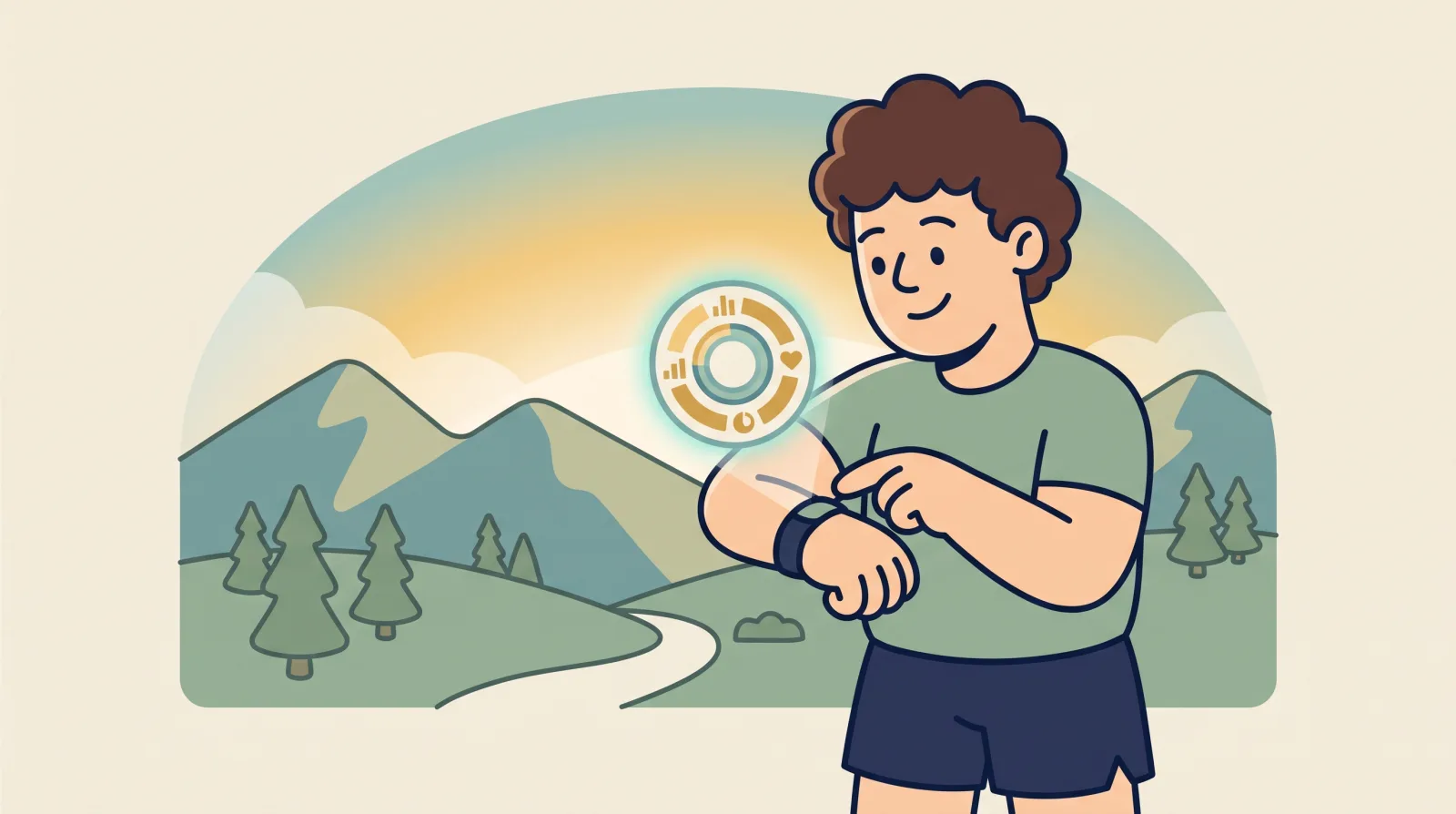 Cartoon illustration for the article: Ascend vs Whoop: readiness scores without the monthly strap