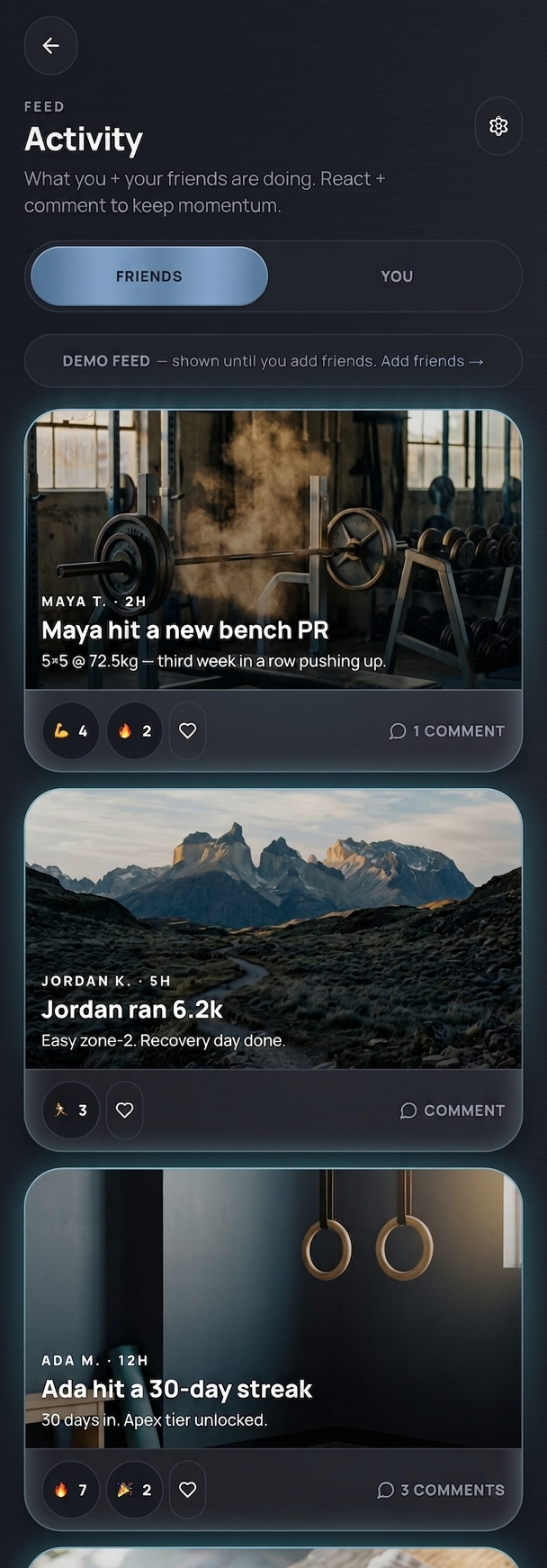 Six-character code. One crew. One mountain., Ascend app screen