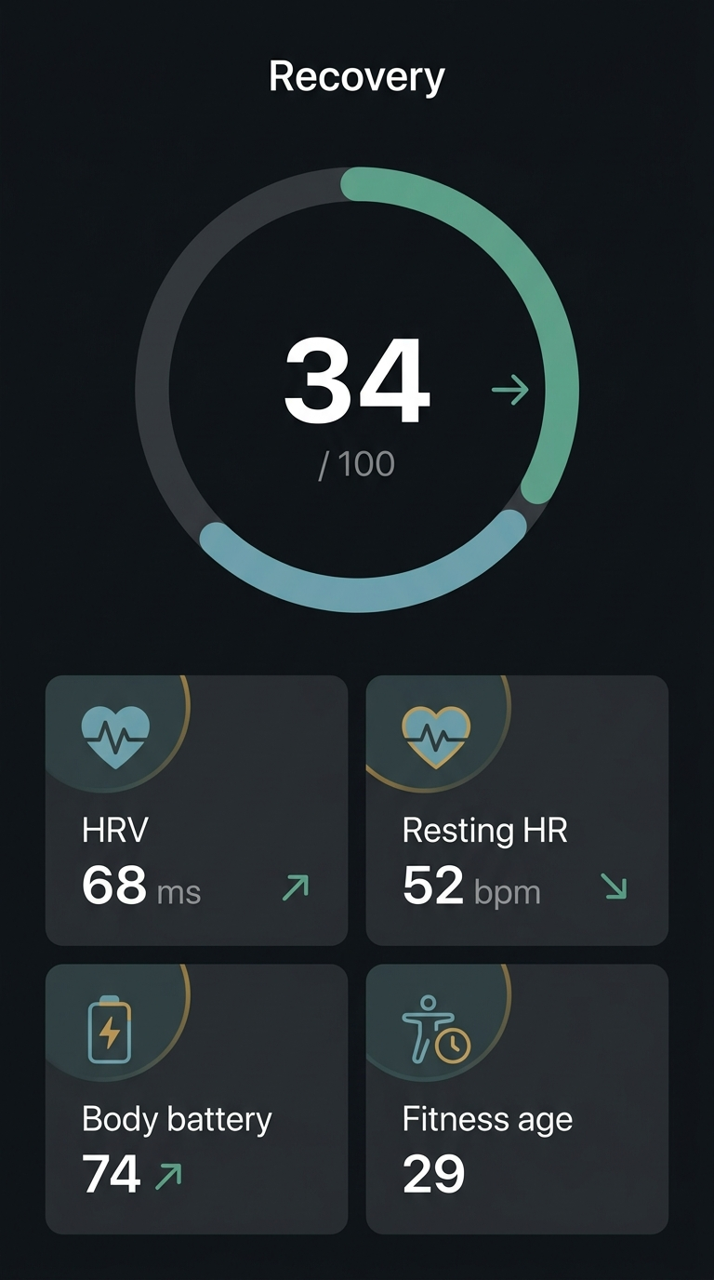 Know your recovery in real numbers., Ascend app screen