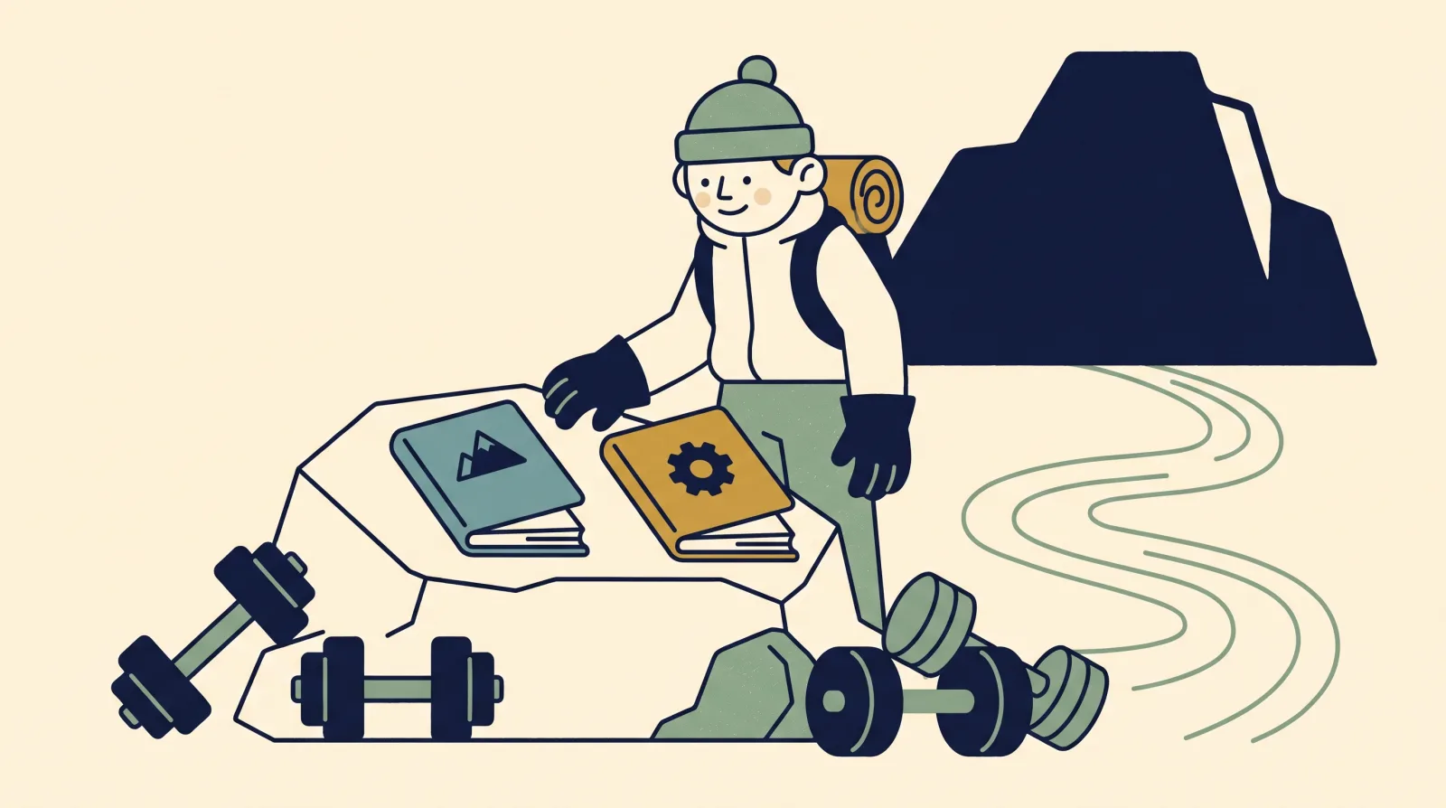 Cartoon illustration for the article: Ascend vs JEFIT: which free workout logger is actually worth your reps?